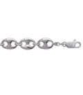 Gros bracelet argent massif grain de café