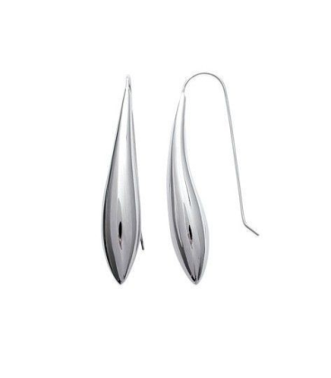 Boucles d'oreilles pendantes goutte argent massif-2