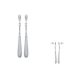 Boucles d'oreilles argent massif pendant de zirconium blancs-1