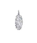 Pendentif volutes en argent massif et zirconium