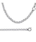 Gros collier argent massif maille jaseron