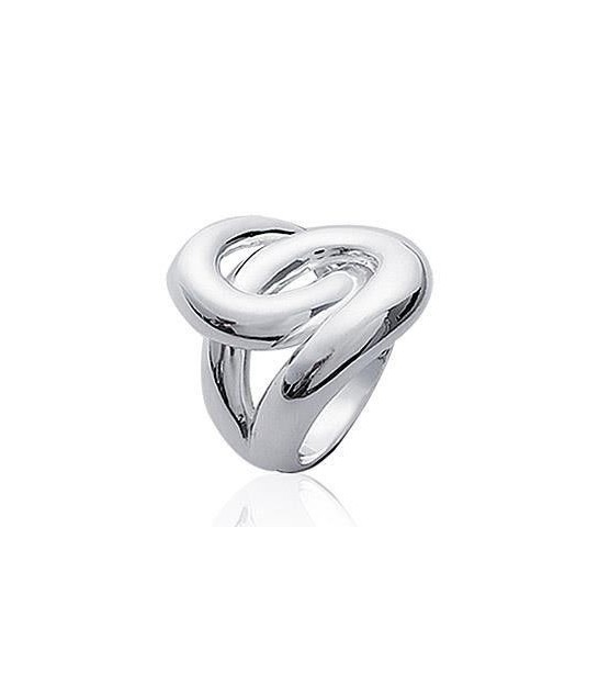Bague Vintage En Argent Massif - Bandeau à Motif Plissé, Taille 53, Argenté
