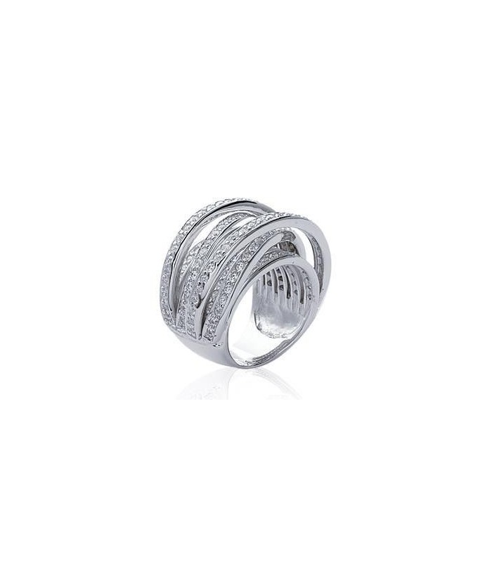 Bague En Argent Massif 925 Avec Zircon Noir - Taille 54 - Occasion - Bijou Sobre Et élégant