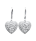 Boucles d'oreilles pendant coeur argent massif zirconium-2