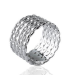 Bague argent massif anneau style alliance chaînettes-2