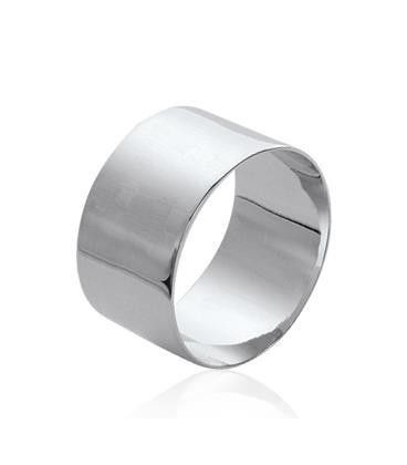 Bague tube alliance argent massif plate 