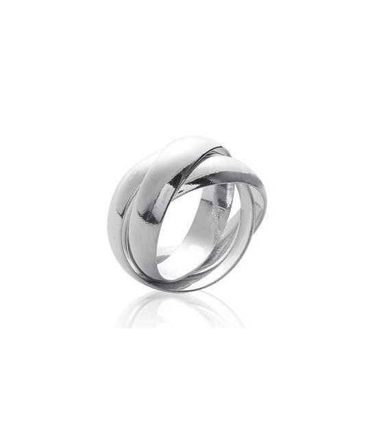 Bague Ancienne En Argent Massif 925 Alliance Taille 54 - Occasion, Style Dôme