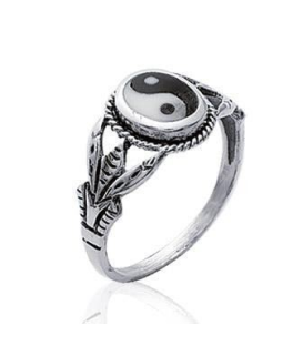 Bague yin et yang argent massif