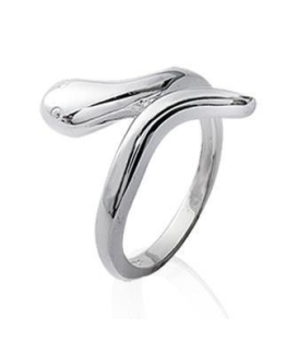 Petite bague argent massif serpent-2