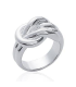 Grosse bague argent massif noeuds fantaisie entrelacs-2