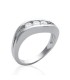 Bague argent massif jonc s'ouvrant sur trois oxydes de zirconium-3