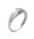 Bague jonc argent massif oxyde de zirconium 