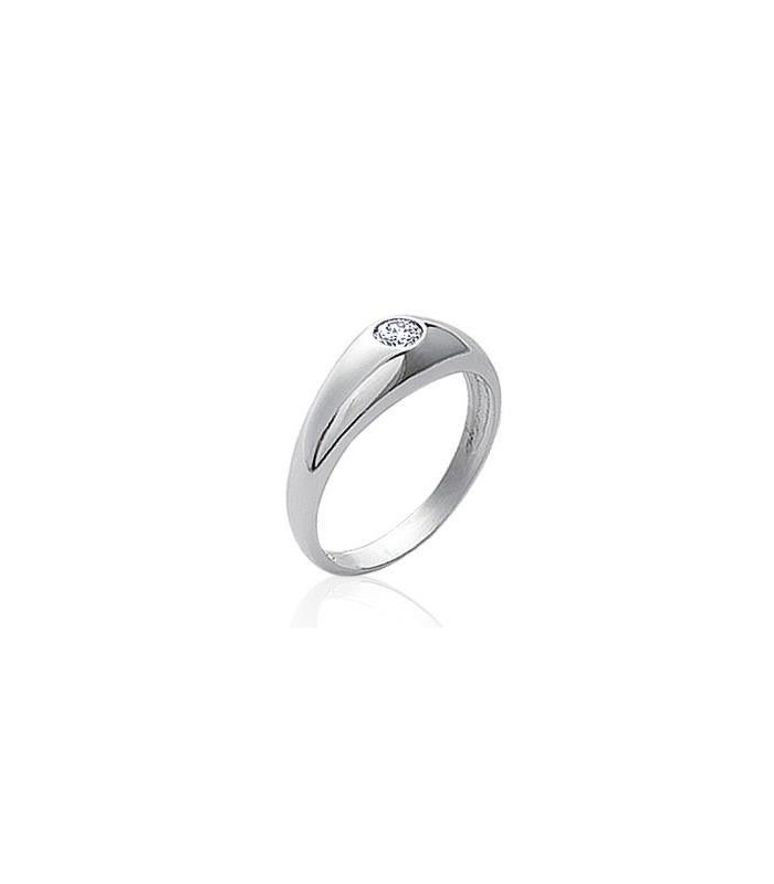 bague argent massif ouverte quatre anneaux sertis de petits zirconium