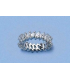 Alliance argent massif petites navettes de zirconium griffées-1