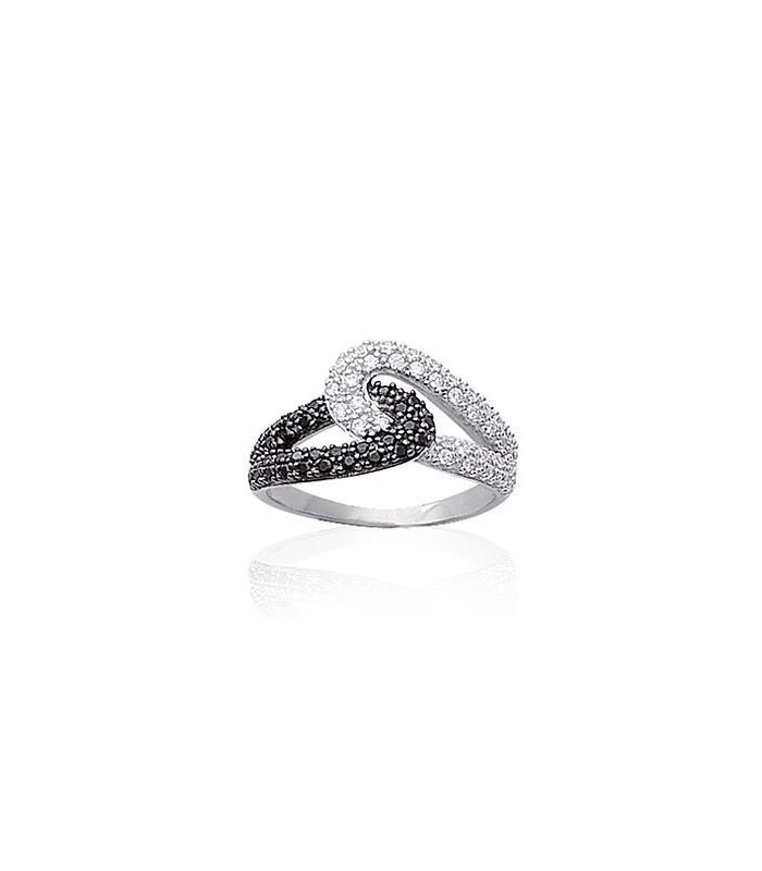 bague en argent et noir bague en argent et noir