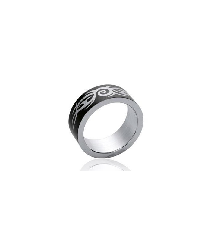 Bague Homme Acier Inoxydable Noir - Bague Carré Chevalière, Taille 60 à 70, Anti-Allergie, Livraison Rapide