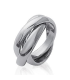 Bague trois anneaux entrelacés acier alliance mariage-1