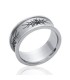 Bague homme acier motif tribal-2