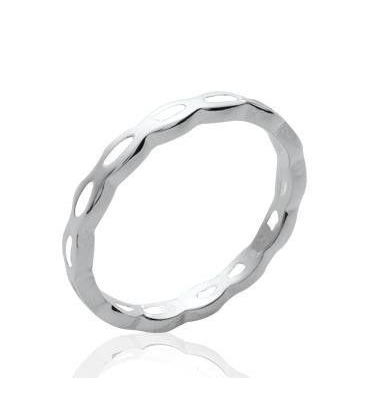 Bague modulable anneau argent massif ajouré ovalisé-2