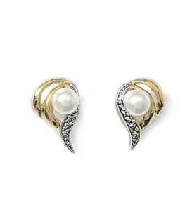Boucles d'oreilles plaqué or perle de Majorque