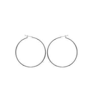 Boucles d'oreilles grande créole jonc acier-2