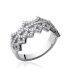 Bague alliance argent massif couronne royale de zirconium blanc-1