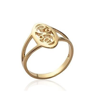 Petite bague plaqué or ajourée filigranée Petite bague plaqué or ajourée filigranée