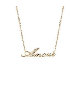 Collier fantaisie plaqué or AMOUR