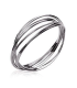 Bracelet semainier sept anneaux simple en argent massif -1