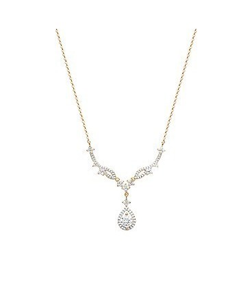 Collier plaqué or pendant un oxyde de zirconium Collier plaqué or pendant un oxyde de zirconium