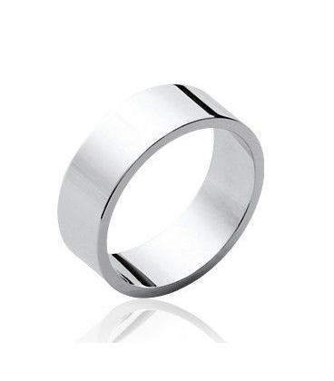 Bague anneau style alliance en argent massif -1