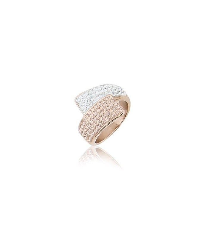Bague acier rose femme outlet