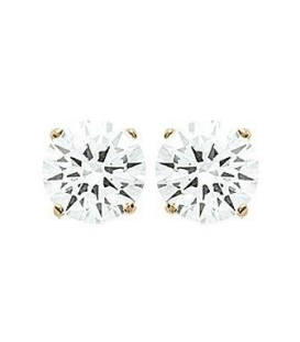 Clou d'oreille boucles d'oreilles plaqué or beau zirconium taillé diamant 
