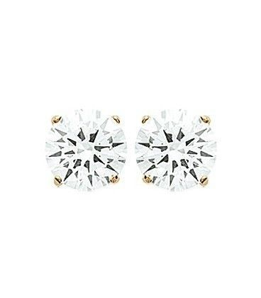 Clou d'oreille boucles d'oreilles plaqué or beau zirconium taillé diamant 