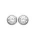 Boucles d'oreilles argent massif zirconium blanc facetté serti rond-1