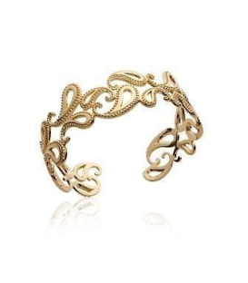 Beau bracelet rigide femme plaqué or 