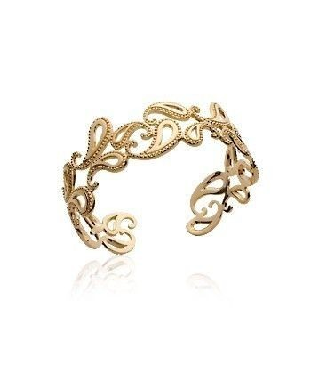 Beau bracelet rigide femme plaqué or -2