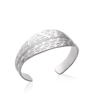Gros bracelet argent massif rigide ouvrant Gros bracelet argent massif rigide ouvrant