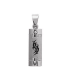 Pendentif plaque homme acier incrustation tribal-1