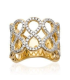 Grosse bague plaqué or huit de zirconium "infini" sertis 