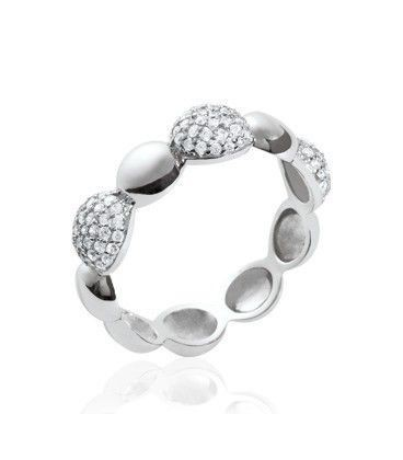 Bague fantaisie argent massif et zirconium-1