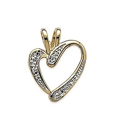 Pendentif plaqué or coeur ST-VALENTIN incrusté d'oxydes de zirconium Pendentif plaqué or coeur ST-VALENTIN incrusté d'oxydes de zirconium