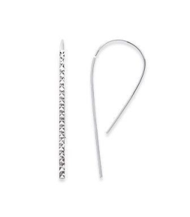 Boucles d'oreilles long pendant argent massif 