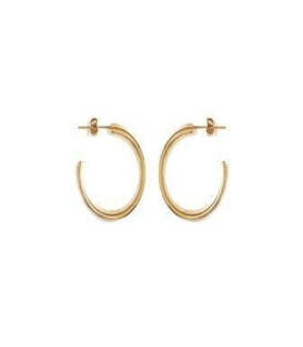 Boucles d'oreilles plaqué or créole ouverte-2