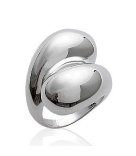 Grosse bague argent massif entrelacs fantaisie 