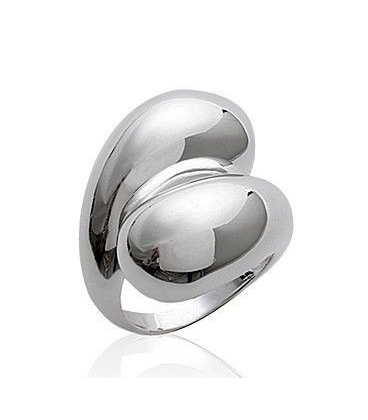 Grosse bague argent massif entrelacs fantaisie 