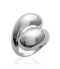 Grosse bague argent massif entrelacs fantaisie