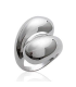 Grosse bague argent massif entrelacs fantaisie 
