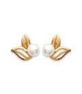 Boucles d'oreilles plaqué or perle 