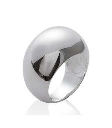Grosse bague argent massif bombée femme homme-1